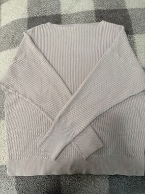 Cream Textured Knit Sweater